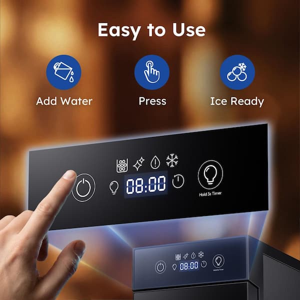 SIMZLIFE 6.9 in. 21.56 lbs. Craft Ice Countertop Portable Ice