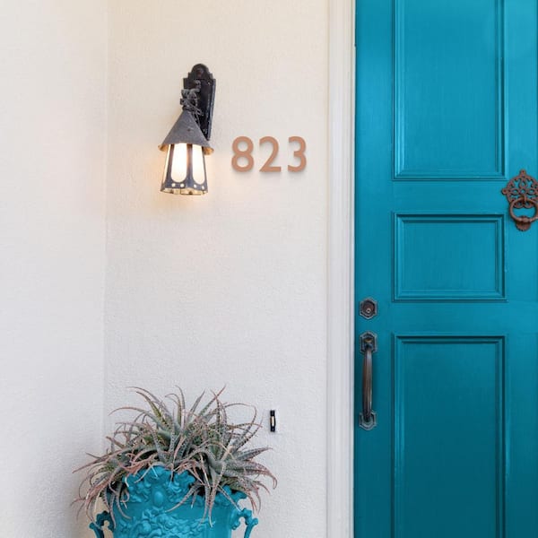 4 in. Antique Copper Floating House Number 9