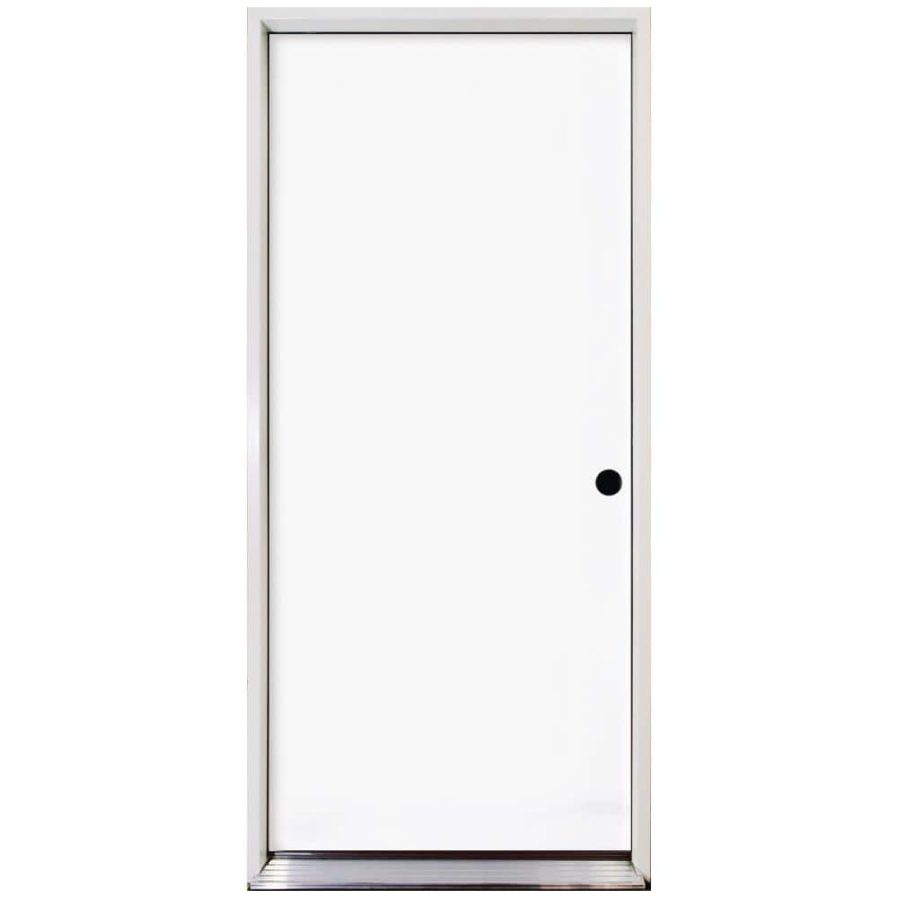 Steves & Sons 24 in. x 80 in. Element Series Flush White Primed Left ...