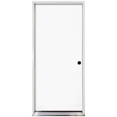 Steves & Sons 30 in. x 80 in. Element Series Flush White Primed Left ...