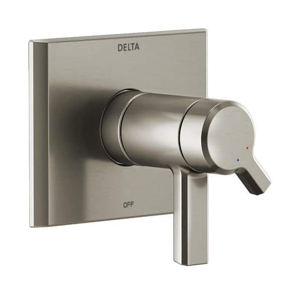 Delta Pivotal TempAssure 1-Handle Wall-Mount Valve Trim Kit in Lumicoat Stainless (Valve Not Included)