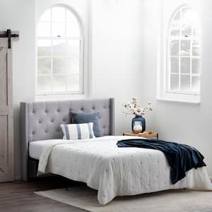 Bella Low Profile Stone Full Wingback Headboard