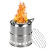 GASONE Wood Burning Camping Stove in Stainless Steel WS-10-H - The Home ...