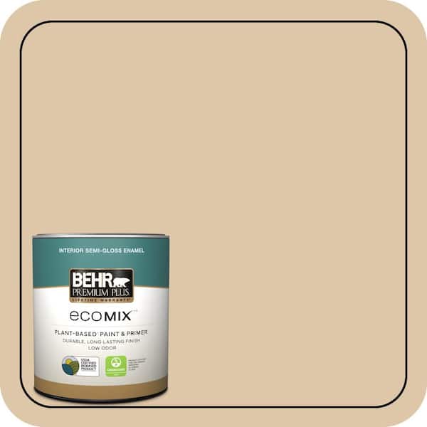 1 qt. #PPU4-13 Sand Motif Semi-Gloss Enamel EcoMix Plant-Based Interior Paint & Primer