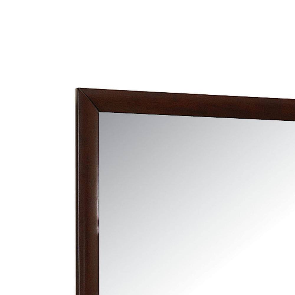Espresso Rectangular Wooden Framed Dresser Mirror