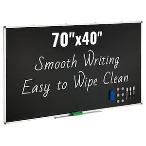 Black Board, 70 in. x 40 in. Large Chalkboard with Aluminum Frame, Black Boards Dry Erase Includes 1-Magnetic Erase