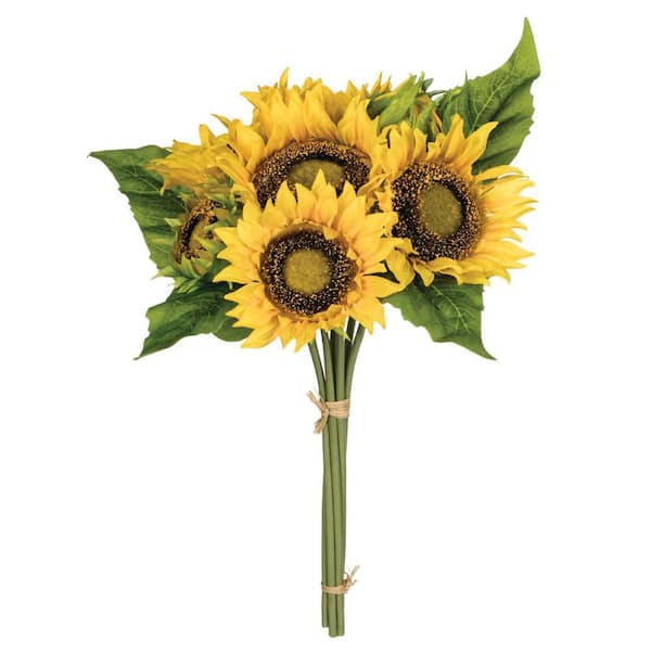 SULLIVANS 15.5" Artificial Yellow Sunflower Bouquet
