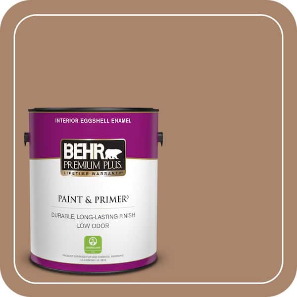 BEHR PREMIUM PLUS 1 gal. #S220-5 Nutshell Eggshell Enamel Low Odor Interior Paint & Primer