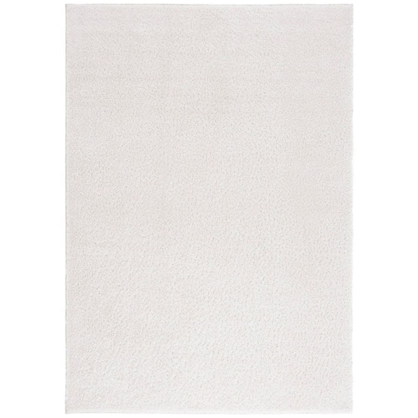 Penelope Shag 9 ft. x 12 ft. Ivory Modern Solid Area Rug