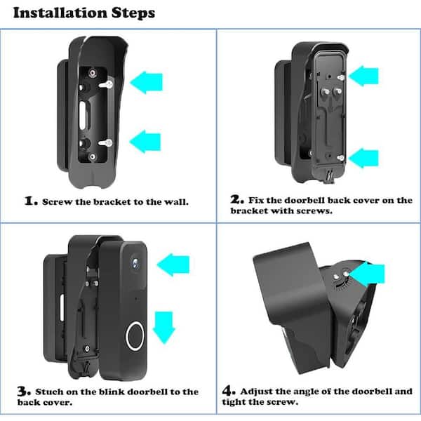 Adrinfly Adjustable Angle Mount Kit for Video Doorbell, 110° Tilt