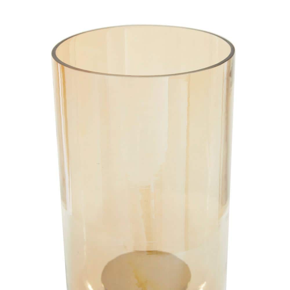 Gold Aluminum 18" Hurricane Candle Lantern