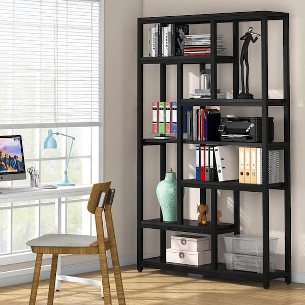 Black etagere deals bookcase