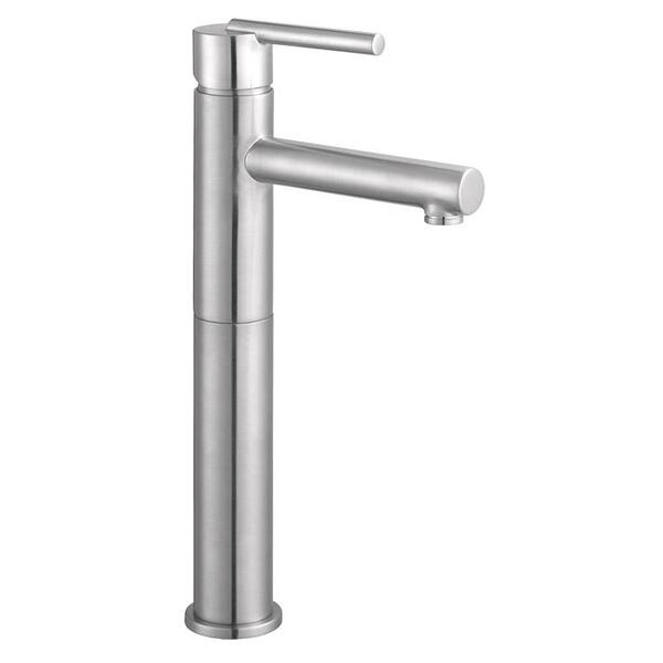 Design House Geneva Single Hole Single-Handle Vessel Bathroom Faucet in Satin Nickel