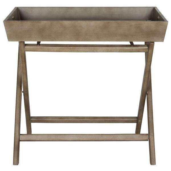 Safavieh Ainsley Saddle Brown Tray Side Table
