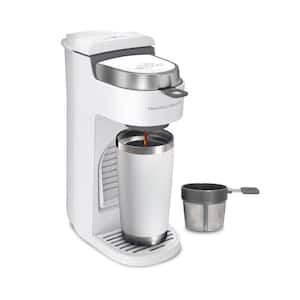 The Scoop 1 Cup, Single serve White Coffee Maker with no pods or filters needed
