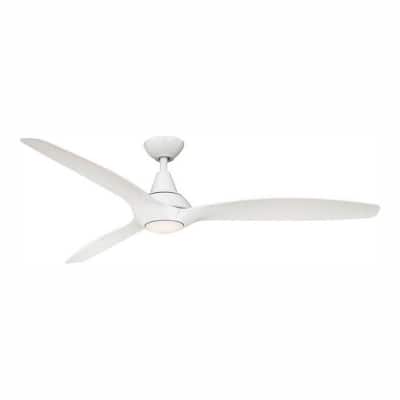Tidal Breeze 60 in. LED Indoor White Ceiling Fan with Light Kit and Remote Control