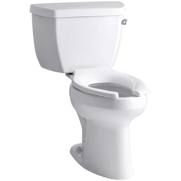 KOHLER Highline Classic 2-piece 1.6 GPF Single Flush Elongated Toilet in White