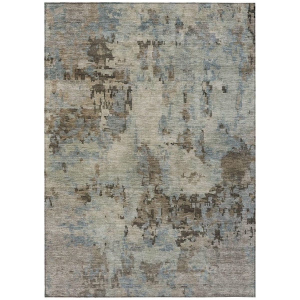 Chantille Machine Washable Indoor/Outdoor Abstract ACN2360 Beige 5 ft. x 7 ft. 6 in. Area Rug