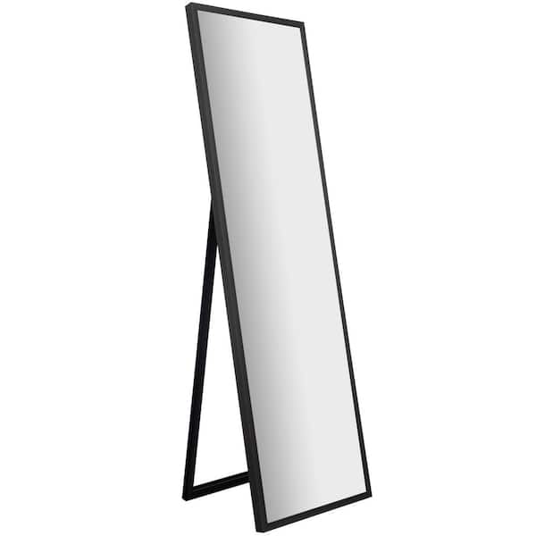 Pinnacle Large Black Plastic Modern Mirror (58.1 in. H X 16.5 in. W)