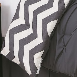 Ella Pinch Pleat Reversible Comforter Set with Bedskirt
