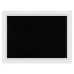 Blanco White Wood Framed Black Corkboard 32 in. x 24 in. Bulletine Board Memo Board