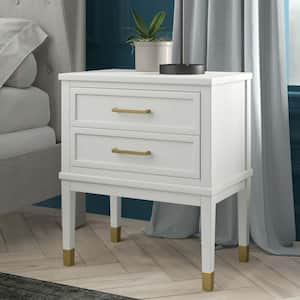 Brody 28 in. H x 24 in. W x 16 in. D Side Table in White