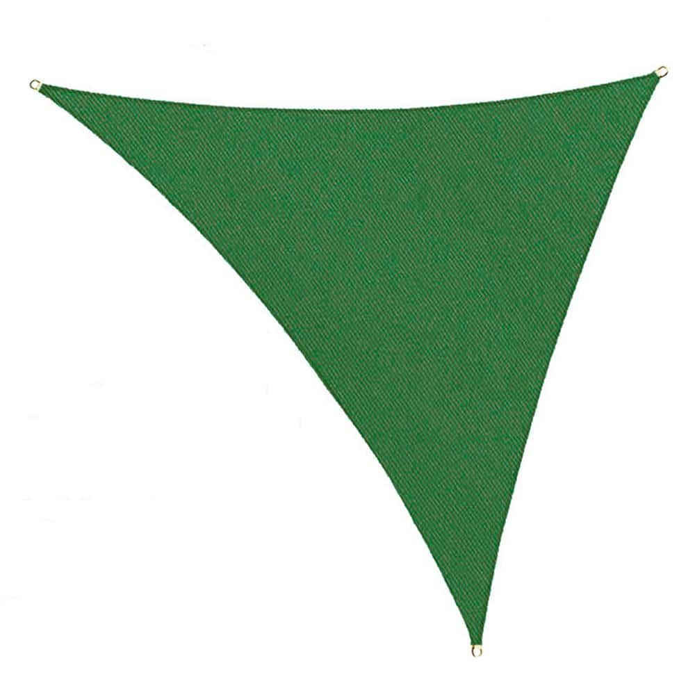 Shade&Beyond 16 ft. x 16 ft. x 16 ft.185 GSM Dark Green Equilteral ...