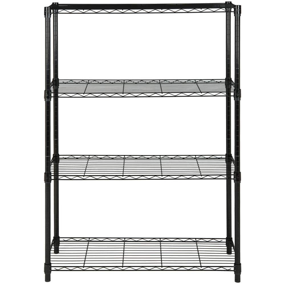 SAFAVIEH Bravo 4 Shelves Black Wire Decorative Shelving Rack HAC2002A ...