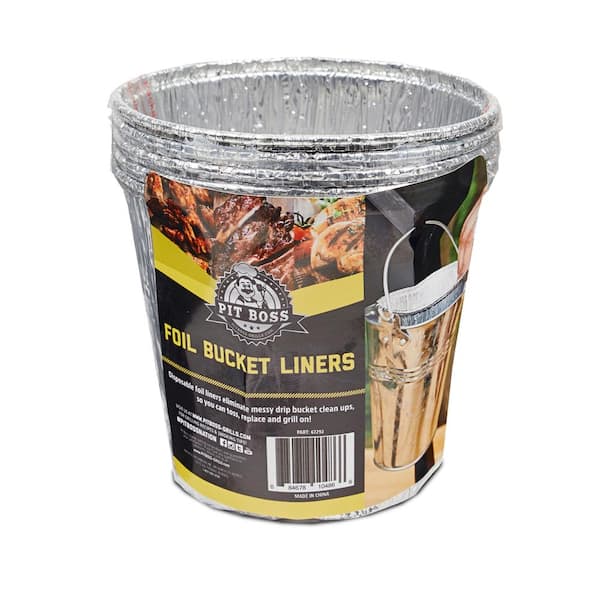Pit Boss Foil Bucket Liners for Pellet Grills (6-Pack) 67292 - The