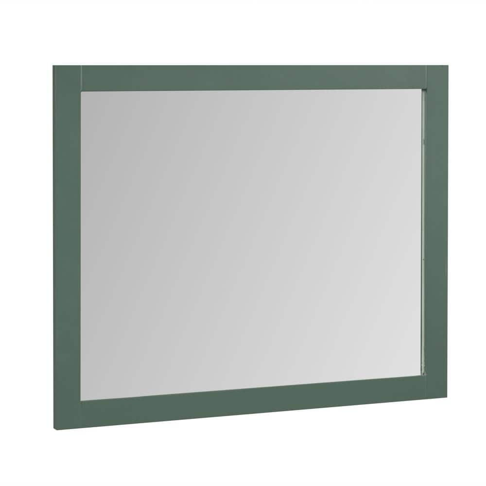 Galsaky 40 in. W x 32 in. H Rectangular Framed Surface-Mount Bathroom Vanity Mirror in Forest Green price history on PriceWatchPro