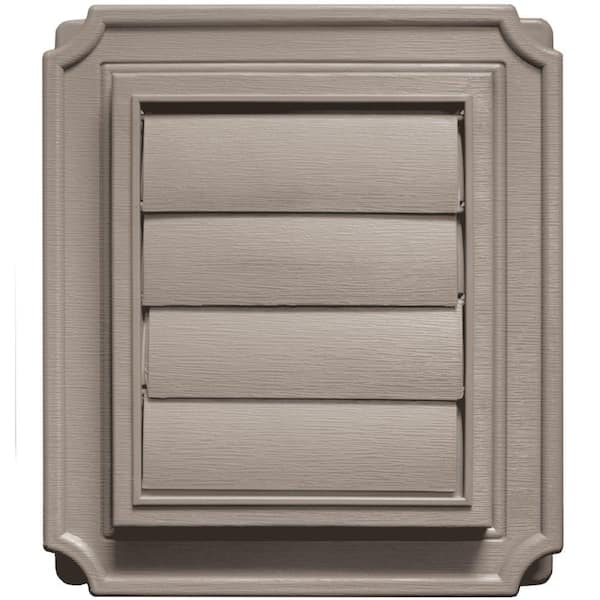 Builders Edge 7.875 in. x 7.875 in. Scalloped Exhaust Siding Vent in Clay
