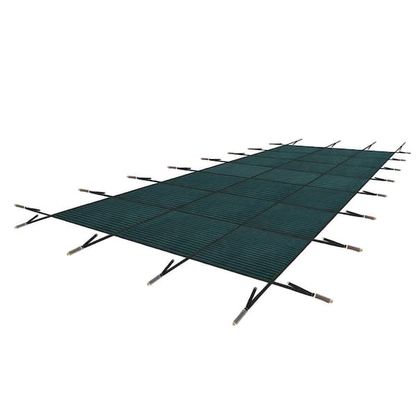 18 ft. x 36 ft. Rectangular Dark Green Underground and Inground Safety Cover Swimming Pool Cover