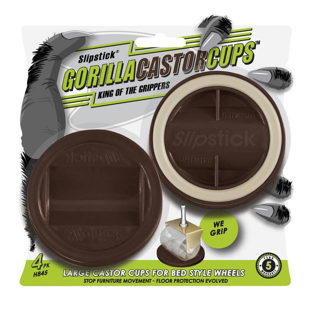 Gorilla Floor Protection Gorilla 2.25 in. Brown Caster Cup Pads 4-Pack ...