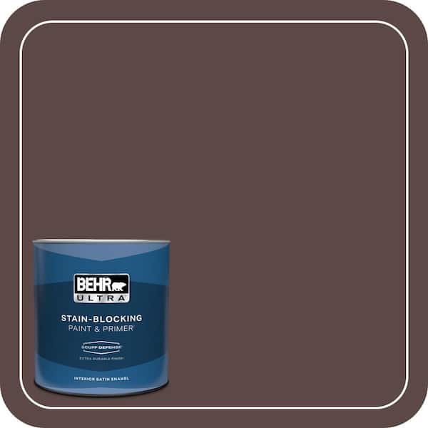 BEHR ULTRA 1 qt. #MQ1-58 Chocolate Soul Extra Durable Satin Enamel Interior Paint & Primer