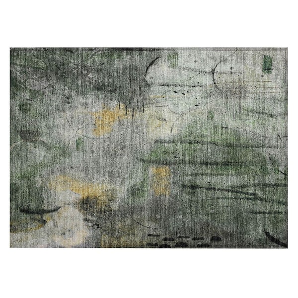 Addison Rugs Chantille Machine Washable Indoor/Outdoor Abstract ACN2032 Pewter 1 ft. 8 in. x 2 ft. 6 in. Accent Rug