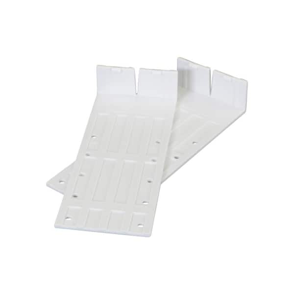 4 in. Mounting Brackets in White ABS Plastic for Supply Outlet Box (2-Pack)