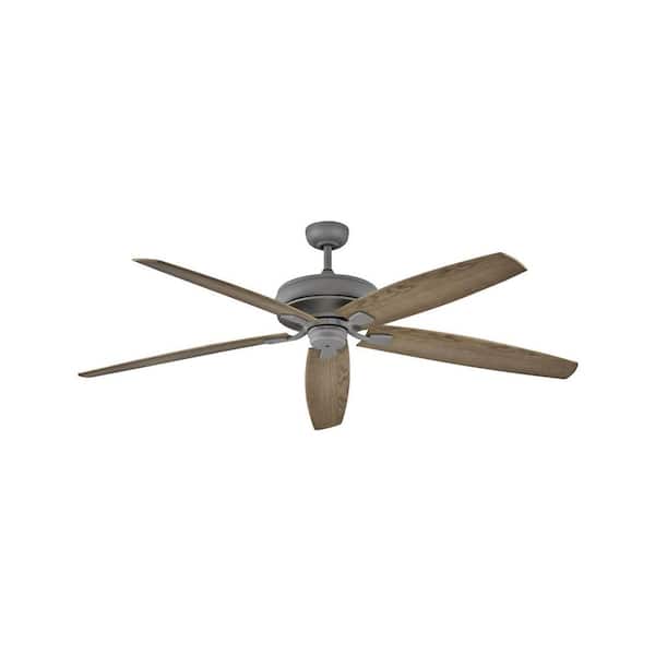 HINKLEY Tempest 70 in. Indoor/Outdoor Graphite Ceiling Fan with Wall Switch