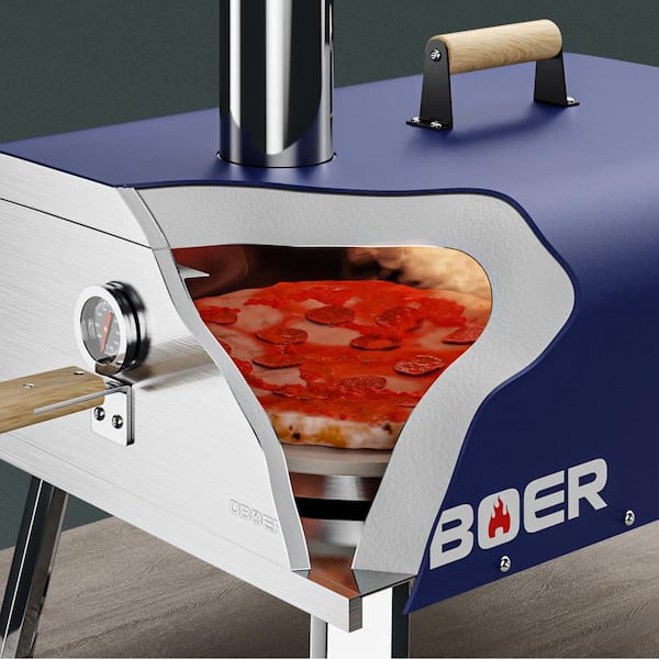 BOZTIY 13 Outdoor Pizza Oven Portable Multi-Fuel Rotatable