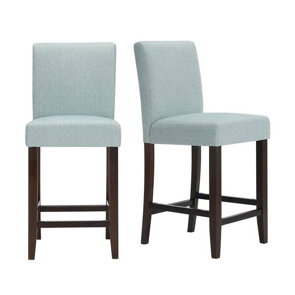 Stylewell Banford Brown Wood, Upholstered Bar Chairs