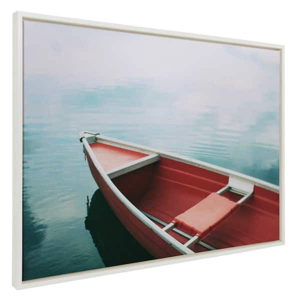 Kate and Laurel Sylvie Floating in the Sky Framed Canvas by Alicia Bock Set of 1 Culture Art Print 28.00 in. x 38.00 in.