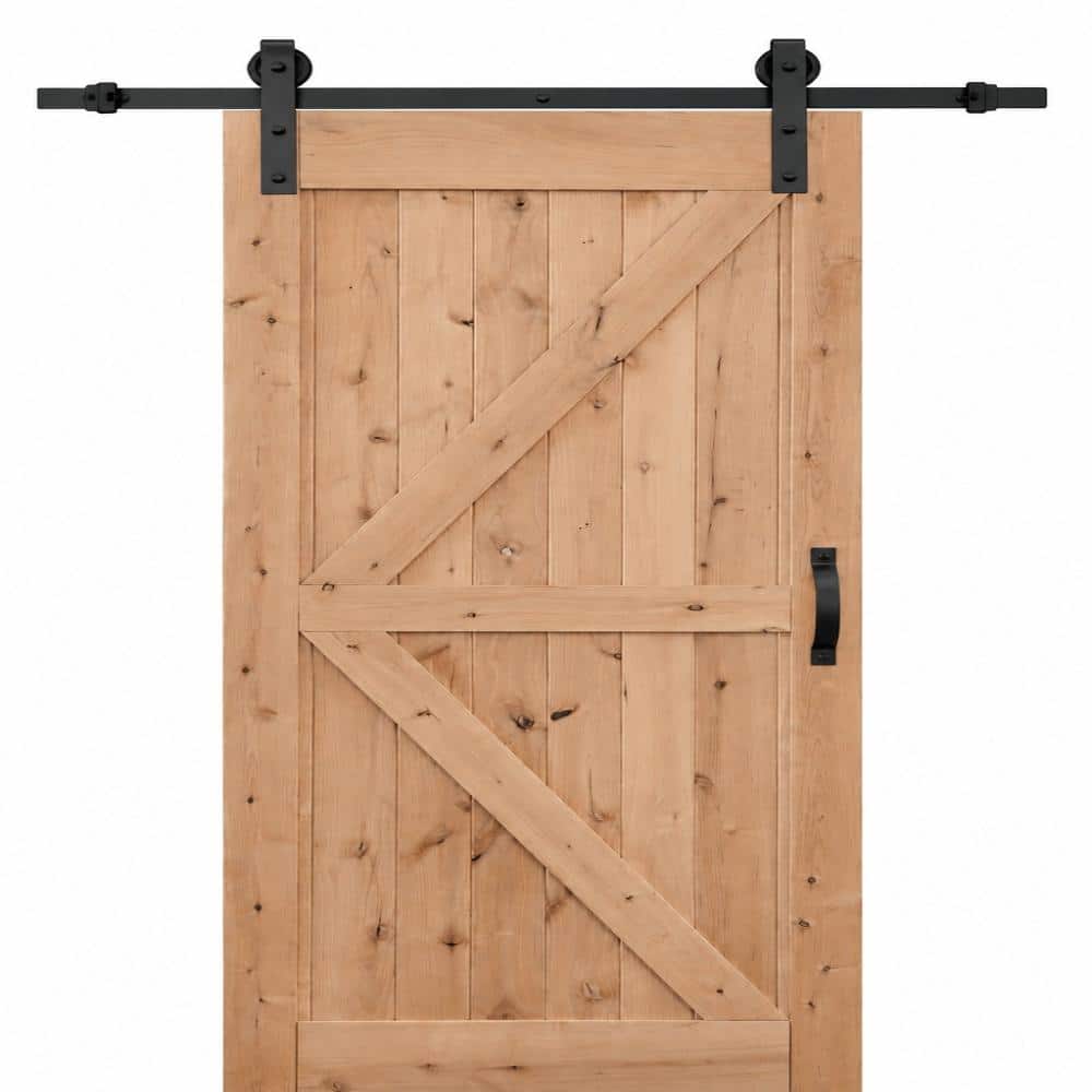 36 in. x 84 in. Urban Style Framed British-Brace Unfinished Knotty Alder Barn Door Kit with Hardware price history on PriceWatchPro