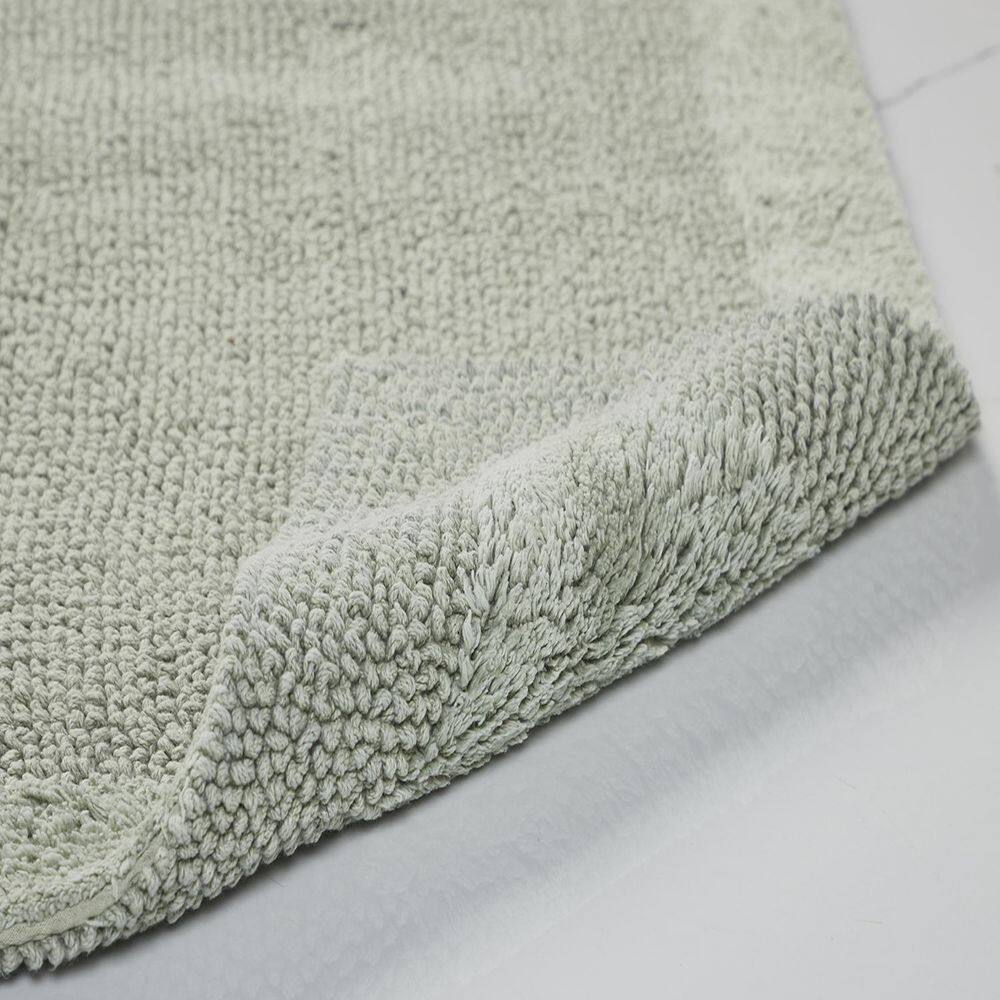 Dark Sage Cotton Tufted 18" x 20" Toilet Lid Cover