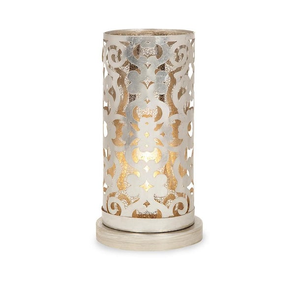 Home Decorators Collection Carys 14 in. Champagne Hurricane Table Lamp