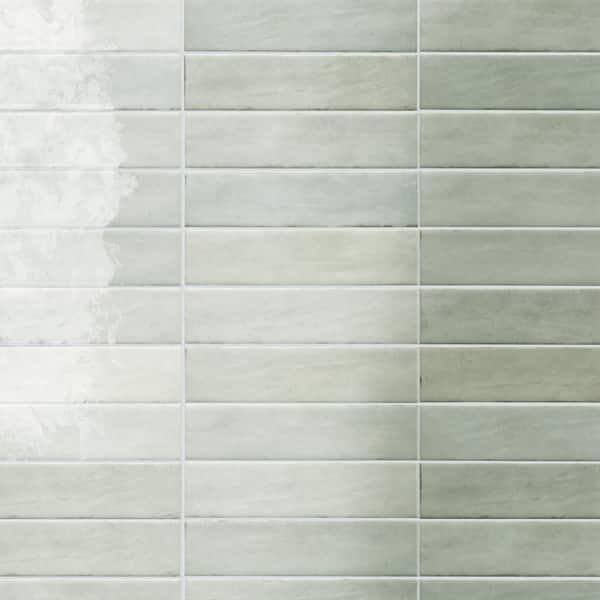 Tribeca Studio Seaglass Mint 2 in. x 10 in. Porcelain Wall Tile (5.38 sq. ft./Case))