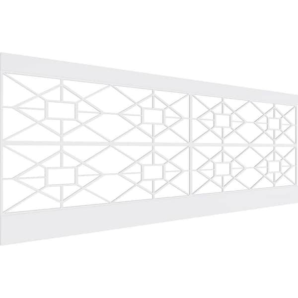Ekena Millwork 36 in. H x 94-1/2 in. W 23.64 sq. ft. Jamestown PVC Wainscot Paneling Kit