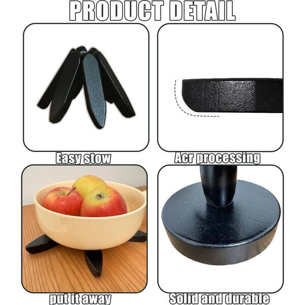 新品‼️売り切れ‼️SOMABITO✨WOODEN TENBAN TRIVAL 黒 Wudkey Natural Collection Black Foldable Wooden Trivet Set with