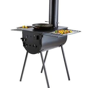 Wood Stove 118 in. Alloy Steel Camping Tent Stove, Portable Wood Burning Stove 3000 cu. In. Hot Tent Stove for Outdoor