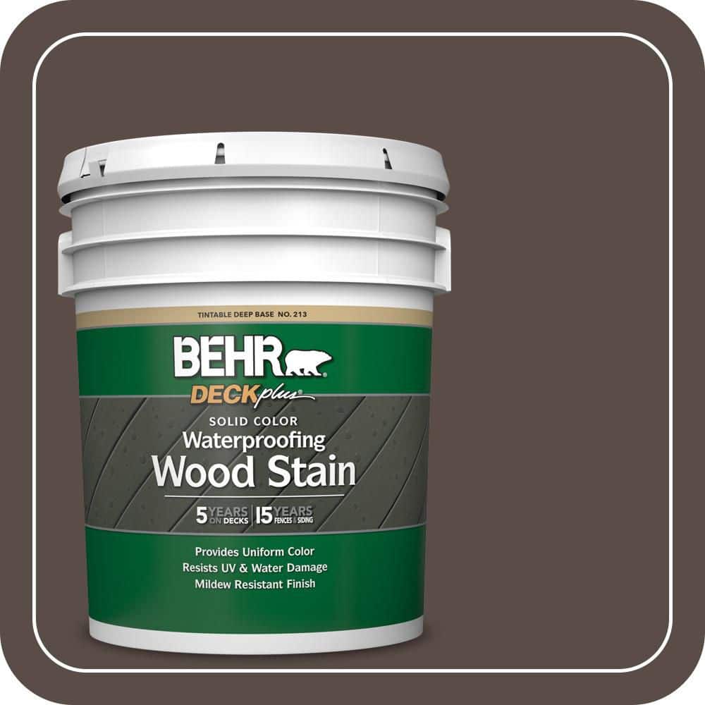 BEHR DECKplus 5 gal. #PPU5-19 Dark Truffle Solid Color