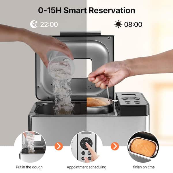 SVOPES Bread Maker, 2LB 19-in-1 Dough Machine, Nonstick Ceramic