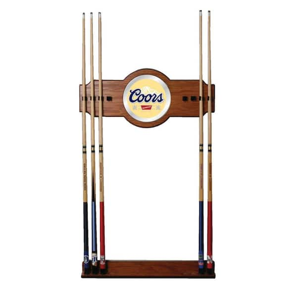 Trademark Coors Banquet Original 30 in. Wooden Billiard Cue Rack with Mirror